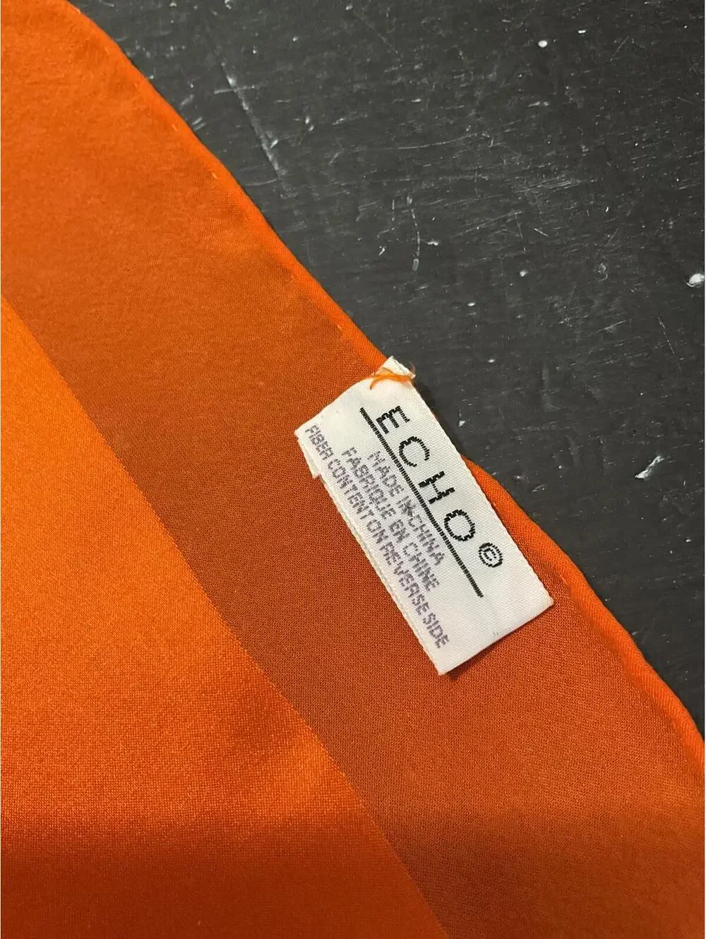 Echo Vintage Orange Silk Women's Scarf